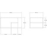 Table basse - EROS - Rectangulaire - Travertin - 80 x 50 x 40 cm