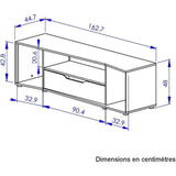Meuble TV gamer - HACK - Noir - 163 x 45 x 48 cm - DIAGONE