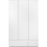 Armoire IMAGE 60B - Décor blanc mat - 3 portes + 2 tiroirs - L121,6 x H191 x P55 cm