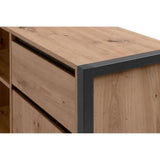 Bureau d'angle réversible Denver - Panneaux de particules - Coloris chene artisan, anthracite - 139 x 75 x 139 cm