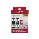 Pack de 2 cartouches d'encre + pack papiers photo - CANON - PG-560XL Noir + CL-561XL Couleur