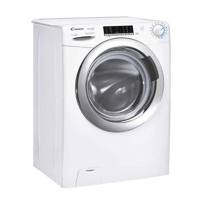 Lave-linge hublot CANDY CSM 596TWMCL/1-S - 9 kg - 1500 trs/min - Classe A -  Connecté - Blanc
