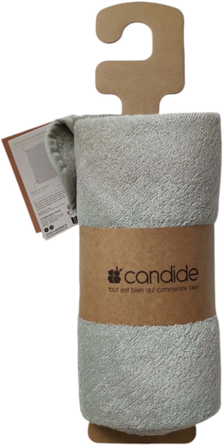Drap de bain XXL Parent / Bébé - CANDIDE - 100x100 cm - Vert d'eau