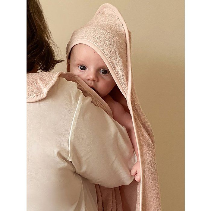 Drap de bain XXL Parent / Bébé - CANDIDE - 100x100 cm - Rose