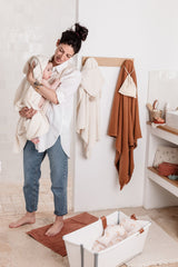 Drap de bain XXL Parent / Bébé - CANDIDE - 100x100 cm - Ecru