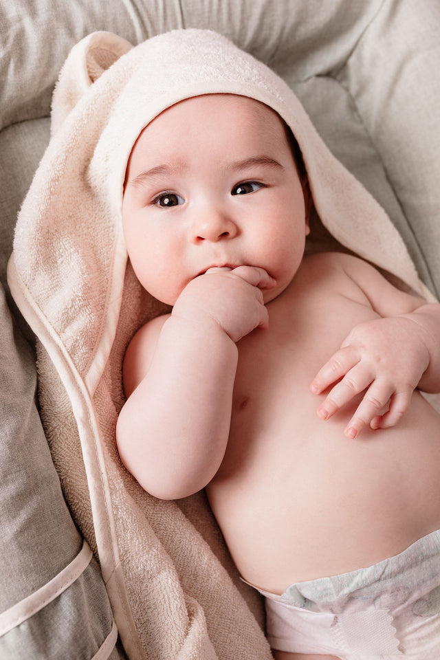Drap de bain XXL Parent / Bébé - CANDIDE - 100x100 cm - Ecru