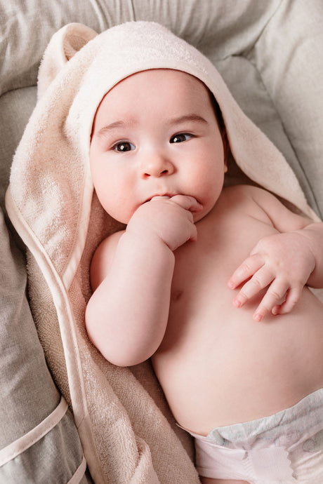 Drap de bain XXL Parent / Bébé - CANDIDE - 100x100 cm - Ecru