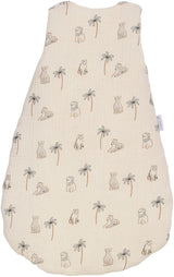 Mini douillette - CANDIDE - 55 cm - 0/3 mois - Blanc imprimé lange tigre