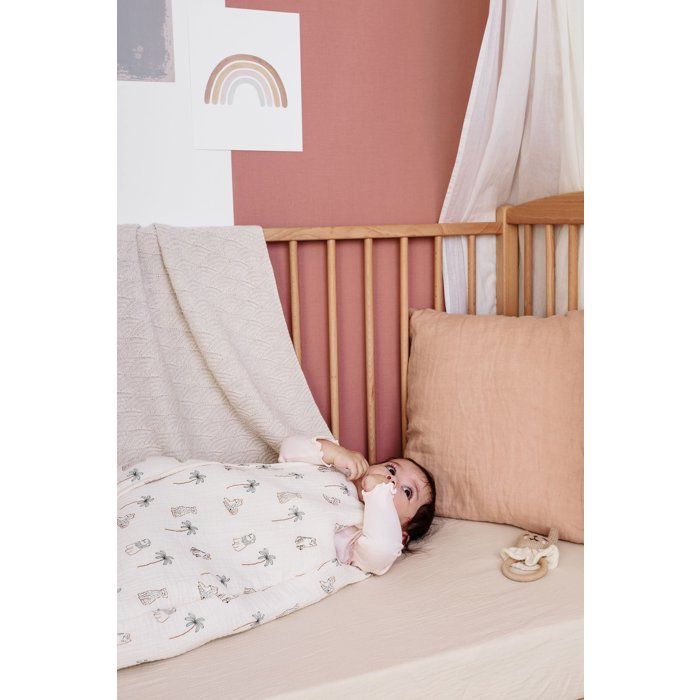 Douillette naissance - CANDIDE - 70 cm - 3/9 mois - Blanc imprimé lange tigre