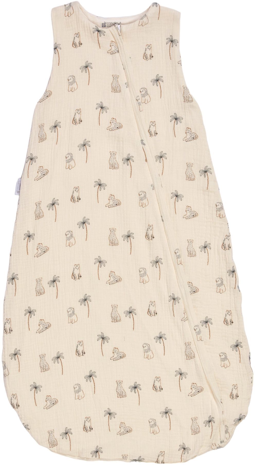 Douillette été - CANDIDE - 90 cm - 9/24 mois - Blanc imprimé lange tigre