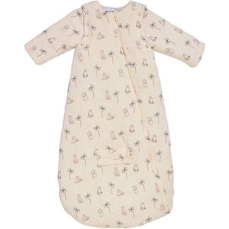 Douillette nomade - CANDIDE - 90 cm - 9/24 mois - Manches amovibles - Blanc imprimé lange tigre