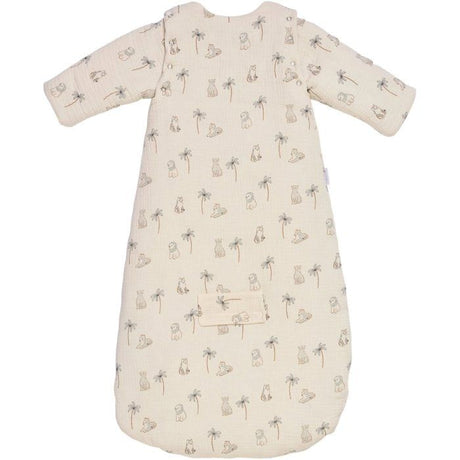Douillette nomade - CANDIDE - 90 cm - 9/24 mois - Manches amovibles - Blanc imprimé lange tigre