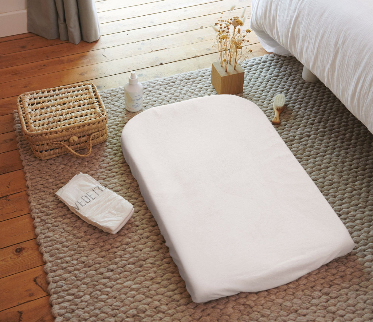 Housse de matelas a langer - CANDIDE - Eponge - 50 x 75 cm - Blanc
