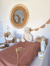 Housse de matelas a langer - CANDIDE - Eponge - 50 x 75 cm - Cassonade