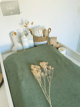 Housse de matelas a langer - CANDIDE - Eponge - 50 x 75 cm - Kaki