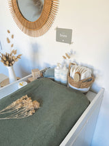 Housse de matelas a langer - CANDIDE - Eponge - 50 x 75 cm - Kaki