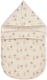 Nid d'ange - CANDIDE - 70 cm - 0/3 mois - Blanc imprimé lange tigre