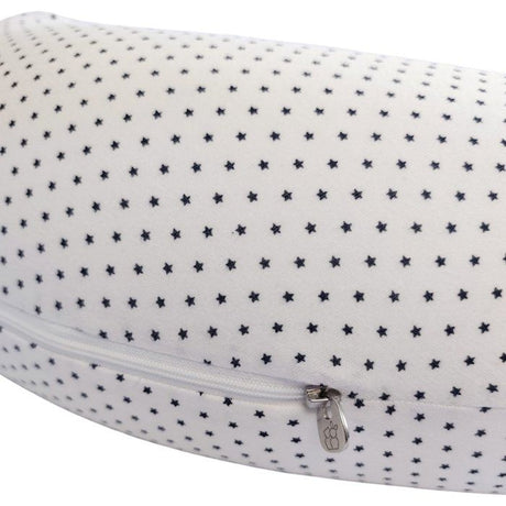 Coussin de maternité - CANDIDE - Jersey imprimé étoiles - Blanc / Bleu marine