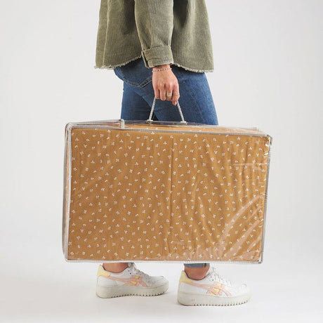 Matelas de voyage - 120 x 60 cm - Ep. 4 cm - Pliant - Camel - CANDIDE