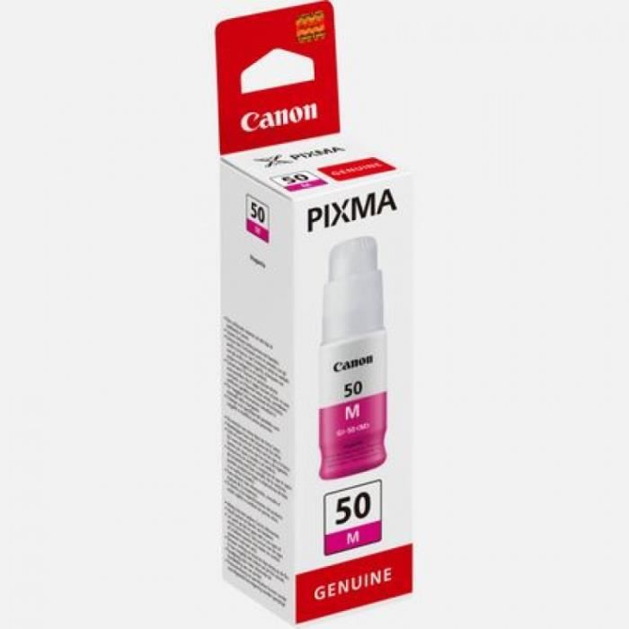 Bouteille d'encre - CANON - GI-50M - Magenta - CompatibilitÈ PIXMA MegaTank - (3404C001)