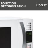 Micro-ondes Candy Essenza CMXW30DW 900W 30L Digital Blanc - Fonction Décongélation - 5 Niveaux de Puissance - 10 Menus Auto