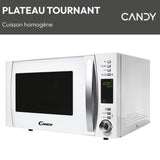 Micro-ondes Candy Essenza CMXW30DW 900W 30L Digital Blanc - Fonction Décongélation - 5 Niveaux de Puissance - 10 Menus Auto