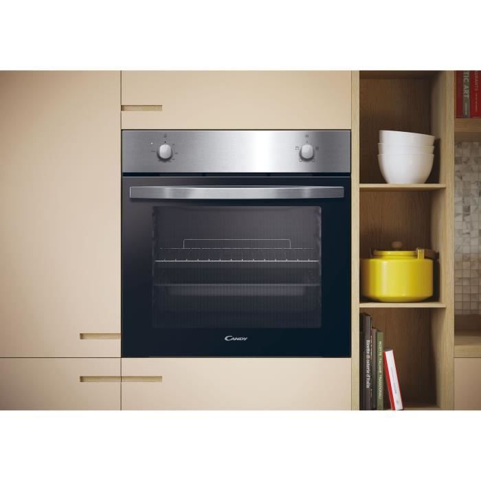 Four encastrable - Convection naturelle - CANDY FIDC X100 - 70L - Inox et noir - Classe A