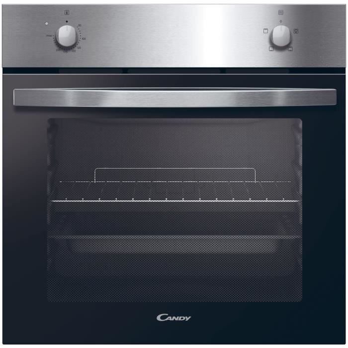 Four encastrable - Convection naturelle - CANDY FIDC X100 - 70L - Inox et noir - Classe A