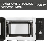 Micro-ondes Gril Candy Essenza CMGA31EDLB 1000W 31L Digital Noir - Fonction Nettoyage Auto - 5 Niveaux de Puissance -10 Menus Auto