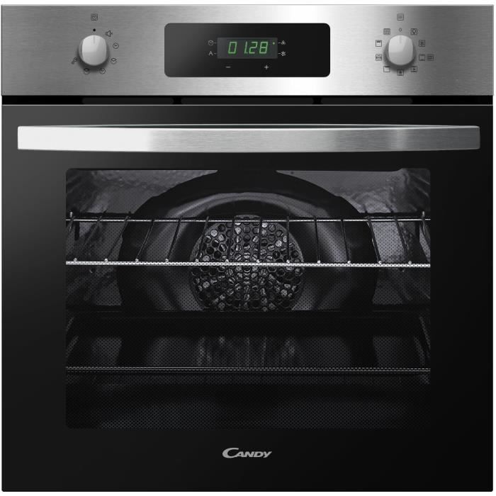 Four encastrable Pyrolyse - Chaleur tournante CANDY FICD X676 - 65L - Inox et noir - Classe A