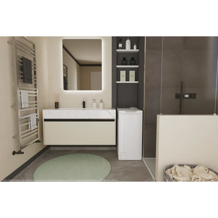 Lave-linge top CANDY TCA274TM4-S ProWash 500 -7 kg - 1200 trs/min - Connecté - Classe B - Blanc