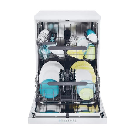 Lave-vaisselle pose libre CANDY CF 4C4F0W? Rapido  - 14 couverts - Induction - L60cm - 44dB - Connecté - Blanc