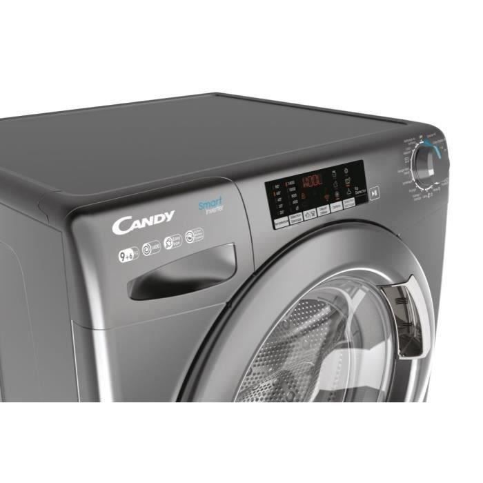 Lave-linge séchant CANDY CSWS496TWMRRE/FR - 9 / 6 kg  - Induction - 1400 trs/min - 15 prgms - Gris