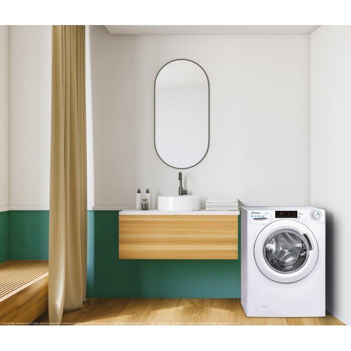 Lave-linge séchant CANDY CSWS 485TWME/FR - 8 / 5 kg - Induction - 1400 trs/min - 15 prgms - Classe A - Blanc