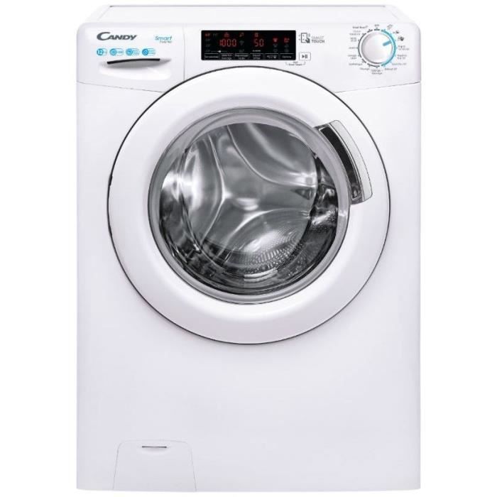 CANDY CS1412TME/1-47 front loading washing machine - 12 kg - Induction - 1400 rpm - Connected - Fast programs - Class B - White