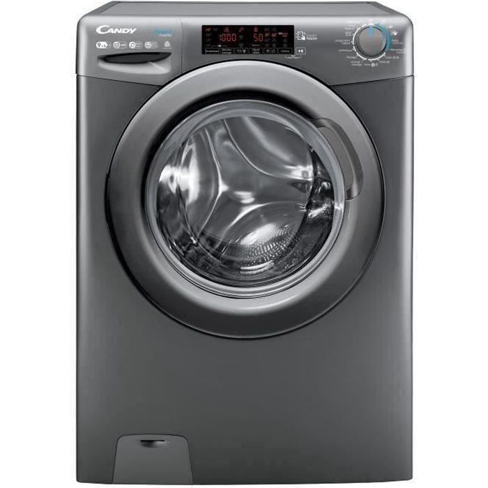 Lave-linge séchant CANDY CSWS496TWMRRE-47 - 9 / 6 kg - Induction - 1400 trs/min - Vapeur - connecté - Classe A - Anthracite