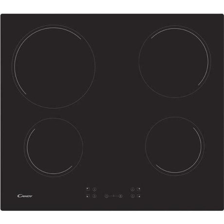 Plaque de cuisson vitrocéramique CANDY CH64CCB - 4 foyers - L 59 cm - Noir