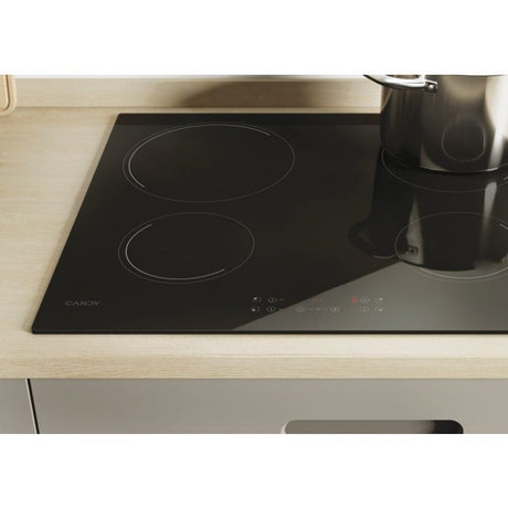 Plaque de cuisson vitrocéramique CANDY CH64CCB - 4 foyers - L 59 cm - Noir
