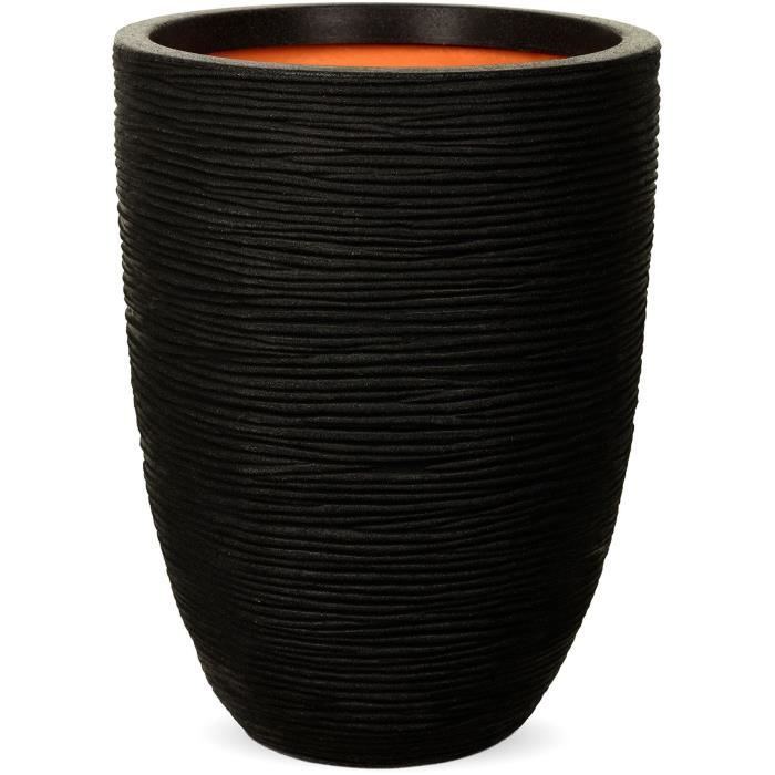 CAPI EUROPE Vase élégant bas RIB NL - 34x46 cm - Noir