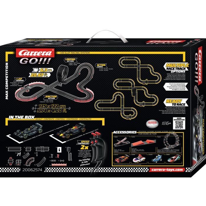 Circuit de course Max Competition, Longueur 6,3 m, Echelle des voitures 1/43, Carrera GO, Des 6 ans
