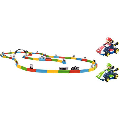 Set de 2 karts radiocommandés - CARRERA RC - Mario™ Kart Tabletop - Mario et Luigi - Circuit a construire - Des 6 ans