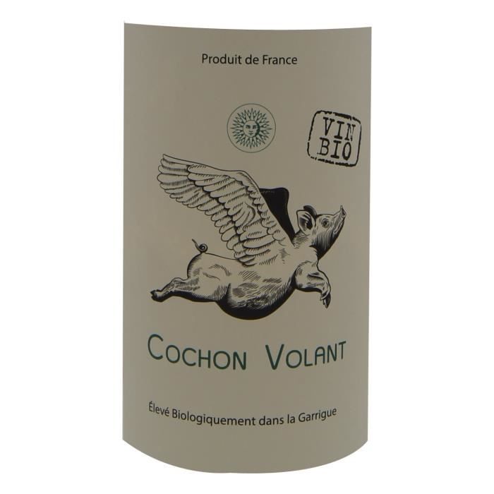 Château des Caraguilhes Cuvée Le Cochon Volant 2023 Pays d'Oc - Vin blanc de Languedoc-Roussillon - Bio