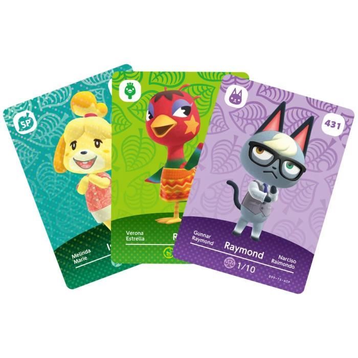 Cartes Amiibo - Animal Crossing Série 5  Contient 3 cartes dont 1 spéciale