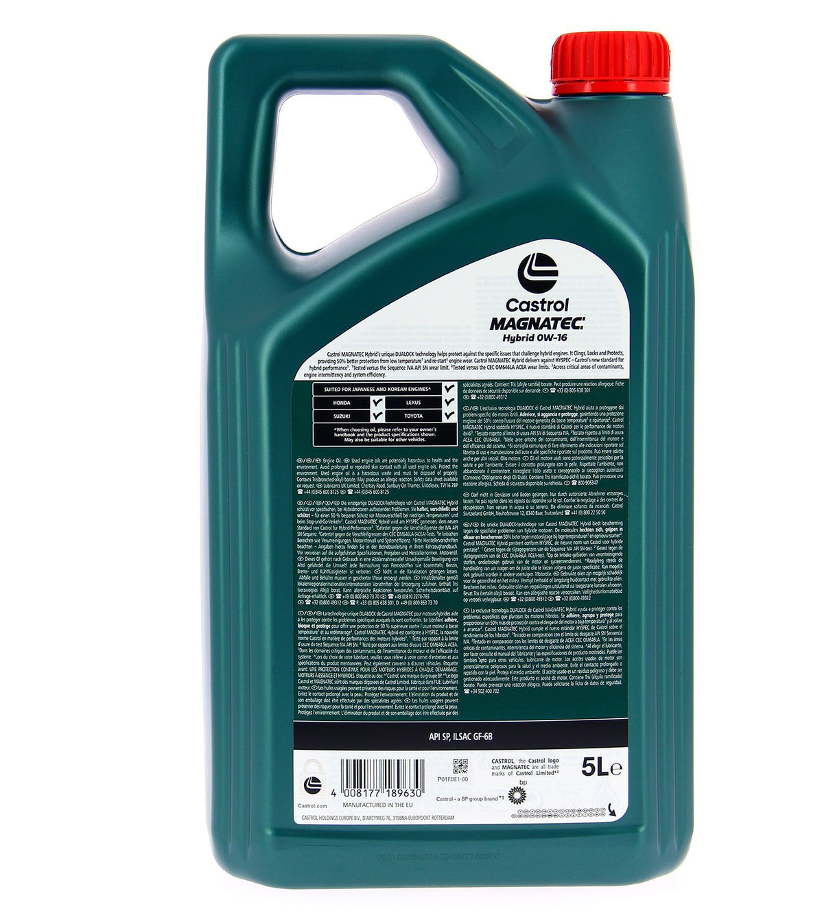 Huile moteur - CASTROL - Magnatec Hybride 0W-16 - 5L