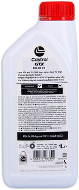 Huile moteur - CASTROL - GTX 5W-30 C4 - 1L