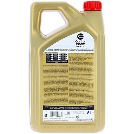 Huile moteur - CASTROL - EDGE 5W-30 C3 - 5L