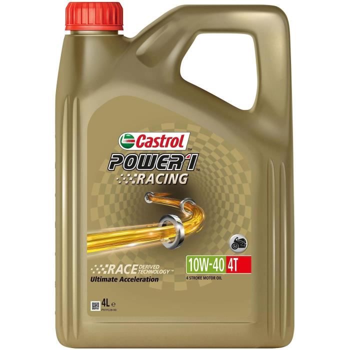 Huile moteur - CASTROL - Power1 Racing 4T 10W-40 - 4L