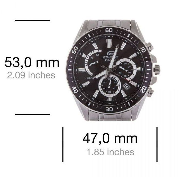 Montre - Casio - EFR-552D-1AVUEF - Argenté - Noir - Quartz - Analogique