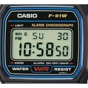 Montre - Casio - Vintage - Noir - Digital - Étanchéité WR ISO 22810 - Chronometre LED