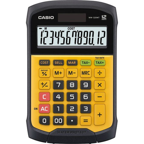 Calculatrice de bureau - CASIO - WM-320MT-W-EC - Solaire - Noir / Jaune